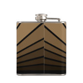 Art Deko Sonne in Bräune Flachmann (Rückseite)