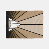 Art Deko Sonne in Bräune Fleecedecke (Vorderseite (Horizontal))