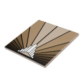 Art Deko Sonne in Bräune Fliese (Seite)