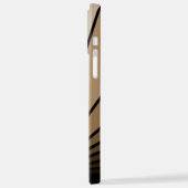 Art Deko Sonne in Bräune iPhone Hülle (Linke Seite)