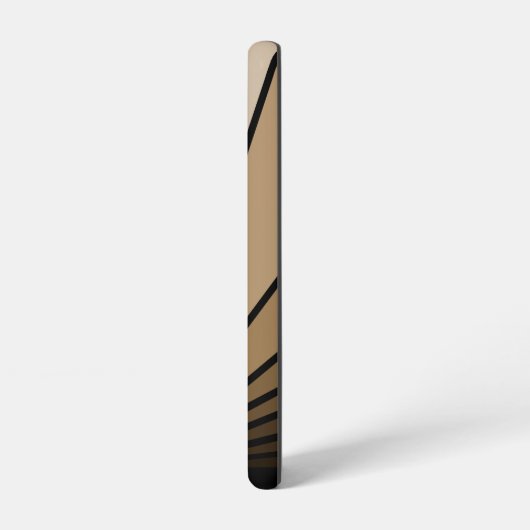 Art Deko Sonne in Bräune Samsung Galaxy Hülle (Linke Seite)