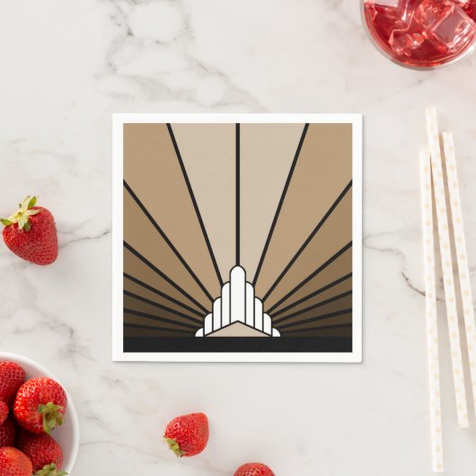 Art Deko Sonne in Bräune Serviette (Beispiel)