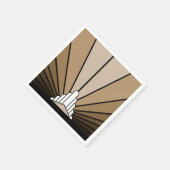 Art Deko Sonne in Bräune Serviette (Ecke)