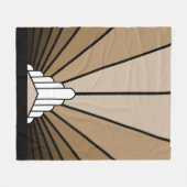 Art Deko Sonne in einem Fleece Blanket (Vorderseite (Horizontal))