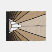 Art Deko Sonne in einem Fleece Blanket (Vorderseite (Horizontal))