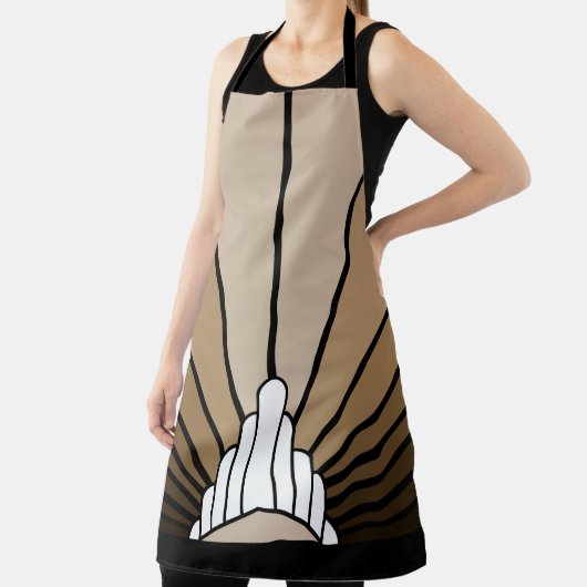 Art Deko Sonne in einer All-Over-Print-Schürze Schürze (InSitu)