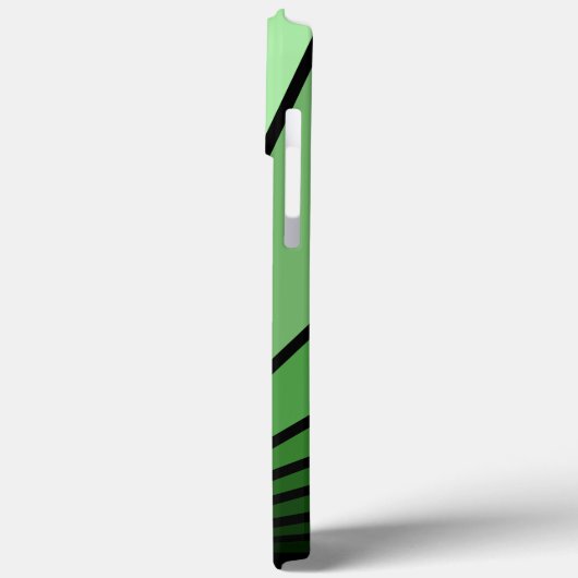 Art Deko Sonne in Grün Case-Mate iPhone Hülle (Rückseite / Links)