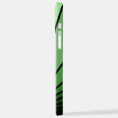 Art Deko Sonne in Grün iPhone Hülle (Linke Seite)