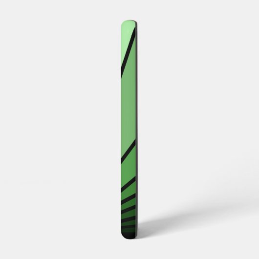 Art Deko Sonne in Grün Samsung Galaxy Hülle (Linke Seite)