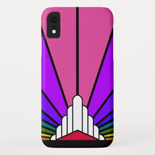 Art Deko Sonne in Regenbogen iPhone / iPad Gehäuse Case-Mate iPhone Hülle (Rückseite)