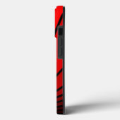 Art Deko Sonne in Rot Case-Mate iPhone Hülle (Rückseite / Links)