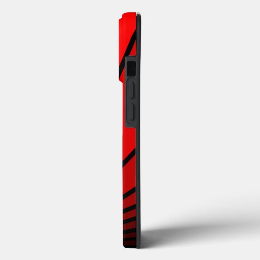 Art Deko Sonne in Rot Case-Mate iPhone Hülle (Rückseite / Links)