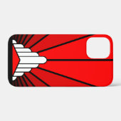 Art Deko Sonne in Rot Case-Mate iPhone Hülle (Rückseite (Horizontal))