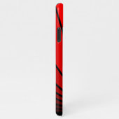 Art Deko Sonne in Rot iPhone Hülle (Rechte Seite)