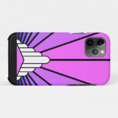 Art Deko Sonne lila & rosa Case-Mate iPhone Hülle (Rückseite (Horizontal))