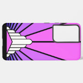 Art Deko Sonne lila & rosa Samsung Galaxy Hülle (Linke Seite)