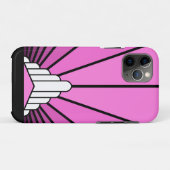 Art Deko Sonne pink Case-Mate iPhone Hülle (Rückseite (Horizontal))