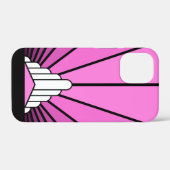 Art Deko Sonne pink Case-Mate iPhone Hülle (Rückseite (Horizontal))