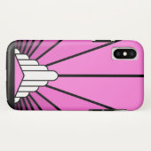Art Deko Sonne pink Case-Mate iPhone Hülle (Rückseite (Horizontal))