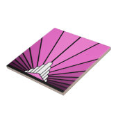 Art Deko Sonne pink Fliese (Seite)