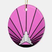 Art Deko Sonne pink Keramik Ornament (Links)