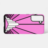 Art Deko Sonne pink Samsung Galaxy Hülle (Rückseite (Horizontal))