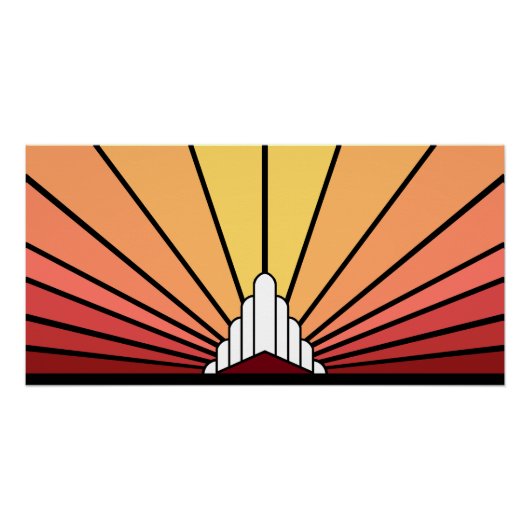 Art Deko Sonnenaufgang (Vorderseite)