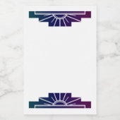 Art Deko Sonnenelement im Dunkeln Regenbogen Lebensmitteletikett (Einzelnes Label)