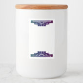 Art Deko Sonnenelement im Dunkeln Regenbogen Lebensmitteletikett (Vorderseite)