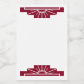 Art Deko Sonnenelement im Dunkelnarben Lebensmitteletikett (Einzelnes Label)