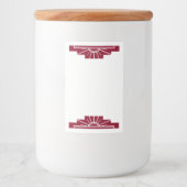 Art Deko Sonnenelement im Dunkelnarben Lebensmitteletikett (Vorderseite)