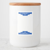 Art Deko Sonnenelement in dunkelblau Lebensmitteletikett (Vorderseite)