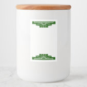 Art Deko Sonnenelement in dunkelgrün Lebensmitteletikett (Vorderseite)