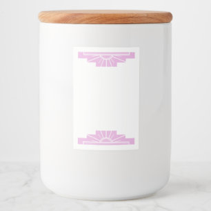 Art Deko Sonnenelement in hellrosa Lebensmitteletikett