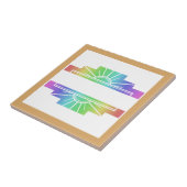 Art Deko Sonnenelement in Pastellfarben Fliese (Seite)