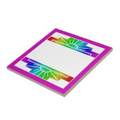 Art Deko Sonnenelement in Regenbogen Fliese (Seite)