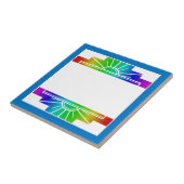 Art Deko Sonnenelement in Regenbogen Fliese (Seite)