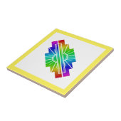 Art Deko Sonnenelement in Regenbogen Fliese (Seite)