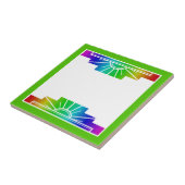 Art Deko Sonnenelement in Regenbogen Fliese (Seite)