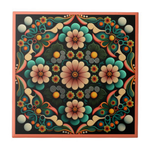 Art Deko Stil Blume Muster Keramik Fliesen