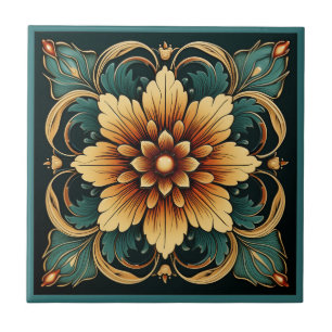 Art Deko Stil Blume Muster Keramik Fliesen