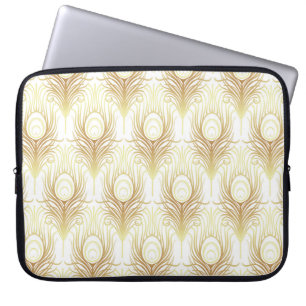 Art Deko Stil geometrische nahtlose Muster in schw Laptopschutzhülle