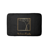 Art Deko Stil Imitate Goldbaum mit Rahmen auf schw Badematte (Vorderseite)