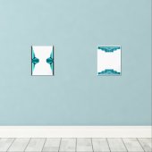 Art Deko sun Bilderwand Sets (Holzboden)