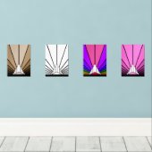 Art Deko sun Bilderwand Sets (Holzboden)