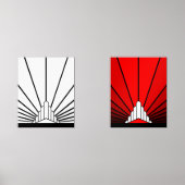 Art Deko sun Bilderwand Sets (Vorderseite)
