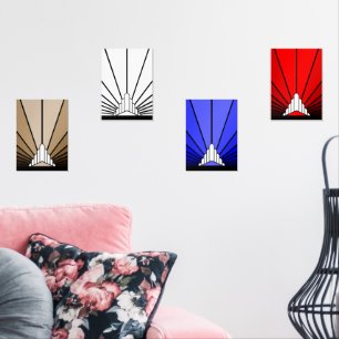 Art Deko sun Bilderwand Sets