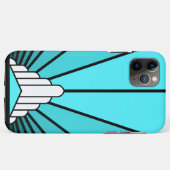 Art Deko sun in aqua Case-Mate iPhone Hülle (Rückseite (Horizontal))
