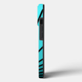 Art Deko sun in aqua Case-Mate iPhone Hülle (Rückseite / Links)