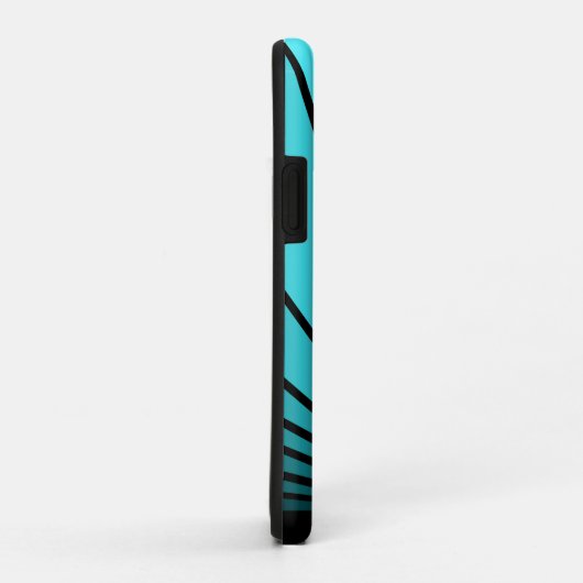 Art Deko sun in aqua Case-Mate iPhone Hülle (Hinten/Rechts)